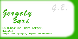 gergely bari business card